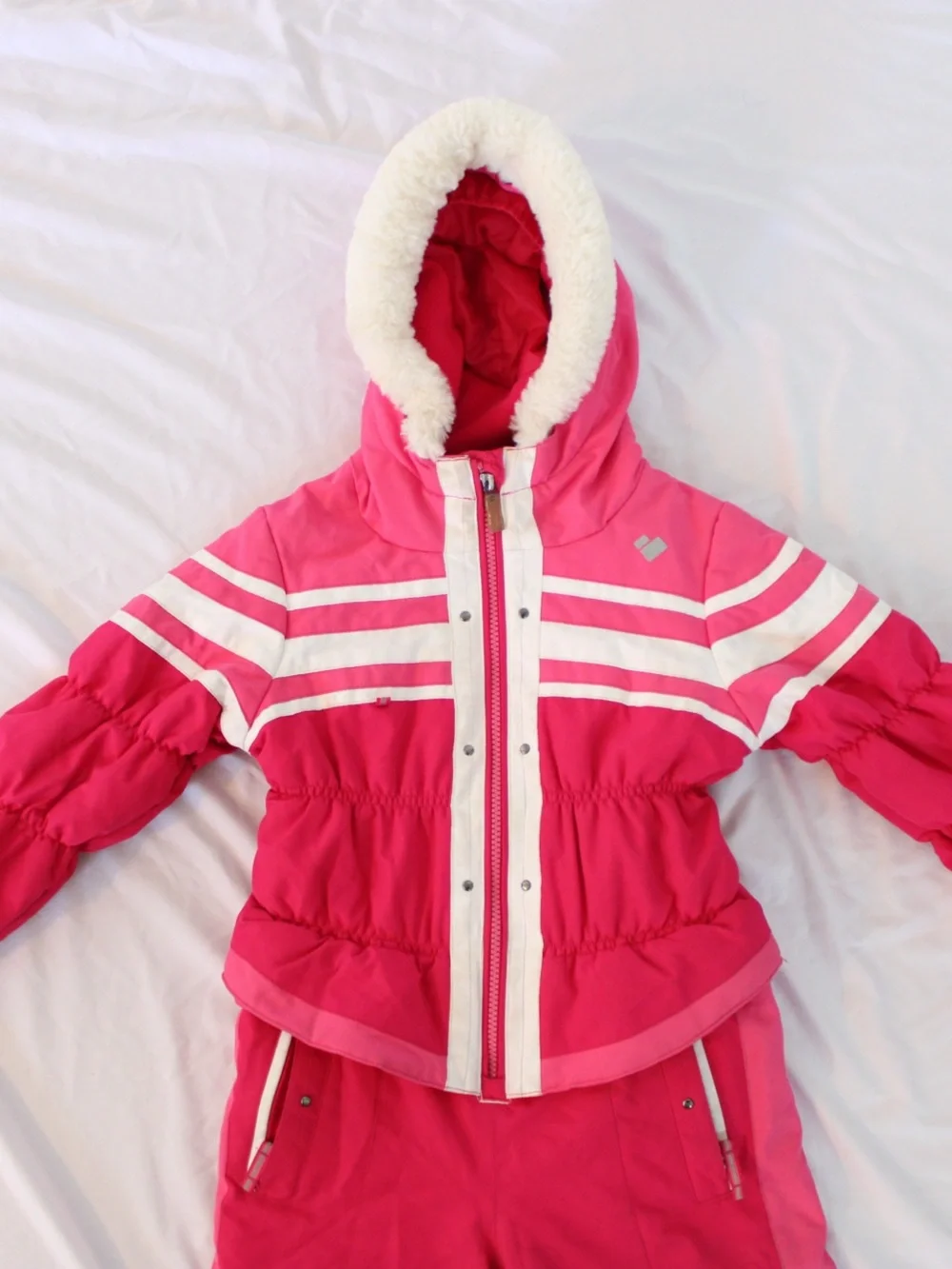 Obermeyer Girls Snowsuit Size 5 Pink Ski Suit I-Grow